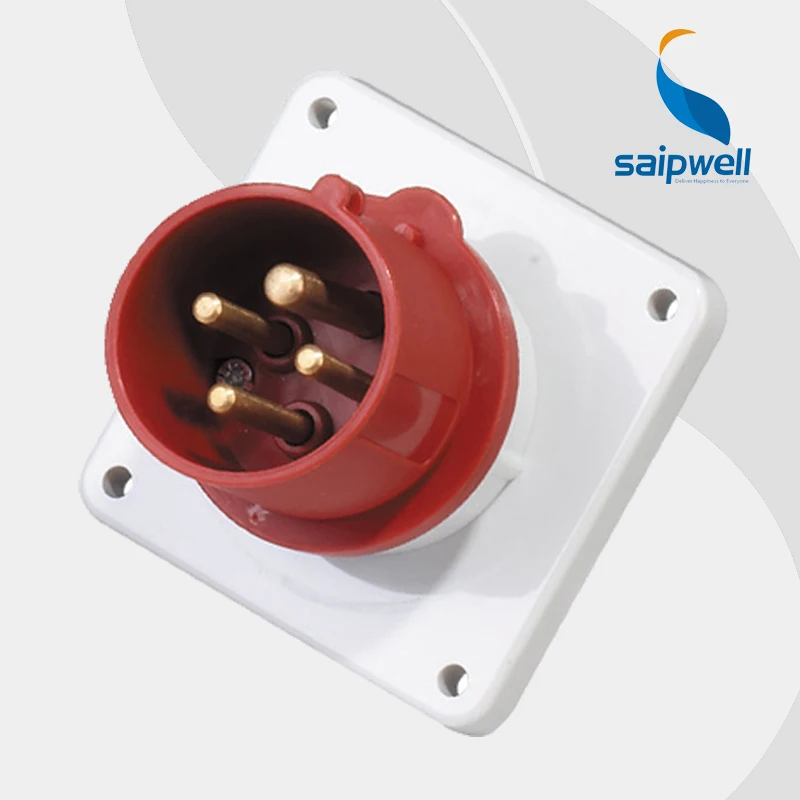 

16A 400V 4P (3P+E) connector industrial cee electrical socket Female Connector weatherproof IP44 EN / IEC 60309-2 type SP813