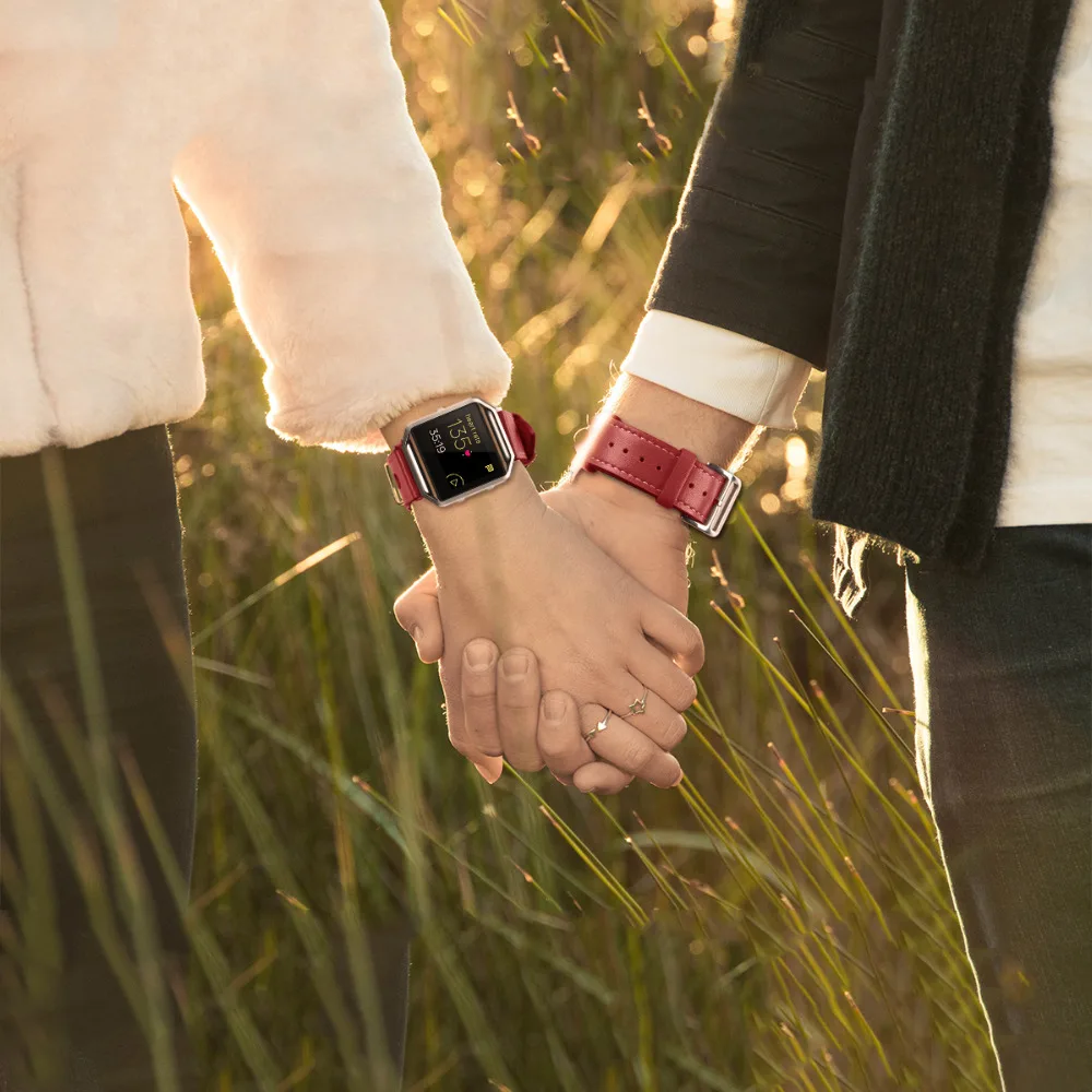 Bands Leather for Fitbit Blaze Small Large Hollow Strap (25)