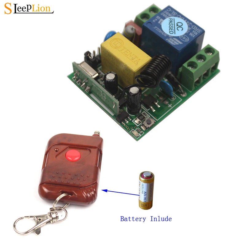 

Sleeplion Wireless Remote Control Switch 220V 110V Receiver Relay Module Remote Transmitter Bedroom Ceiling Lights Lamps Switch