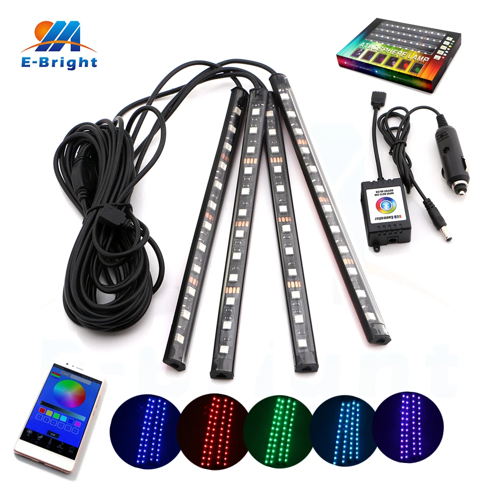 

1set APP Control 5050 4x12SMD Waterproof LED Lamp Strip Home Party Car Decorative Lamp RGB Colors Changeable 12V