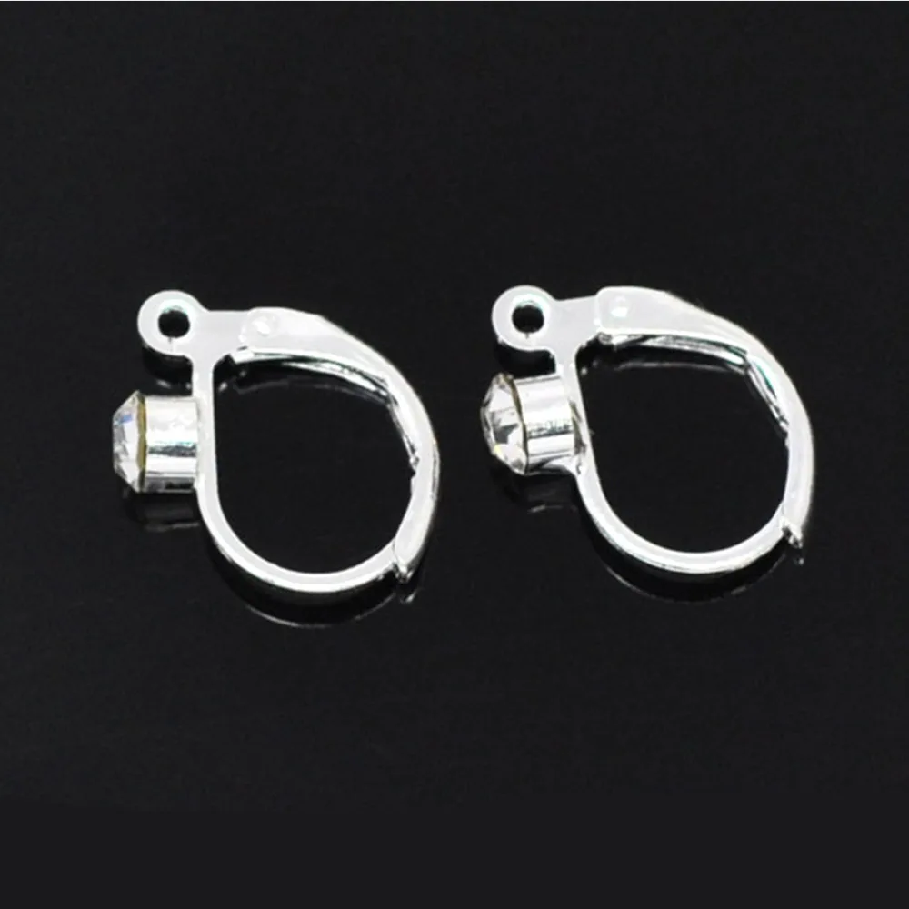 DoreenBeads Copper Clips Earring Findings Silver 2 Pieces