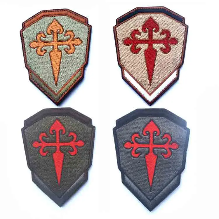 

Red Cross Knight Embroidery Patches Badges Emblem military Army 10*7.6cm Accessory Hoop and Loop Tactical Morale