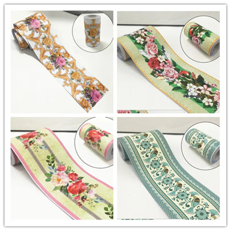 

10M Self adhesive Wallpaper PVC Waterproof Stone border Waist Line Bathroom Toilet Kitchen Decorative Wall Sticker Home Decor