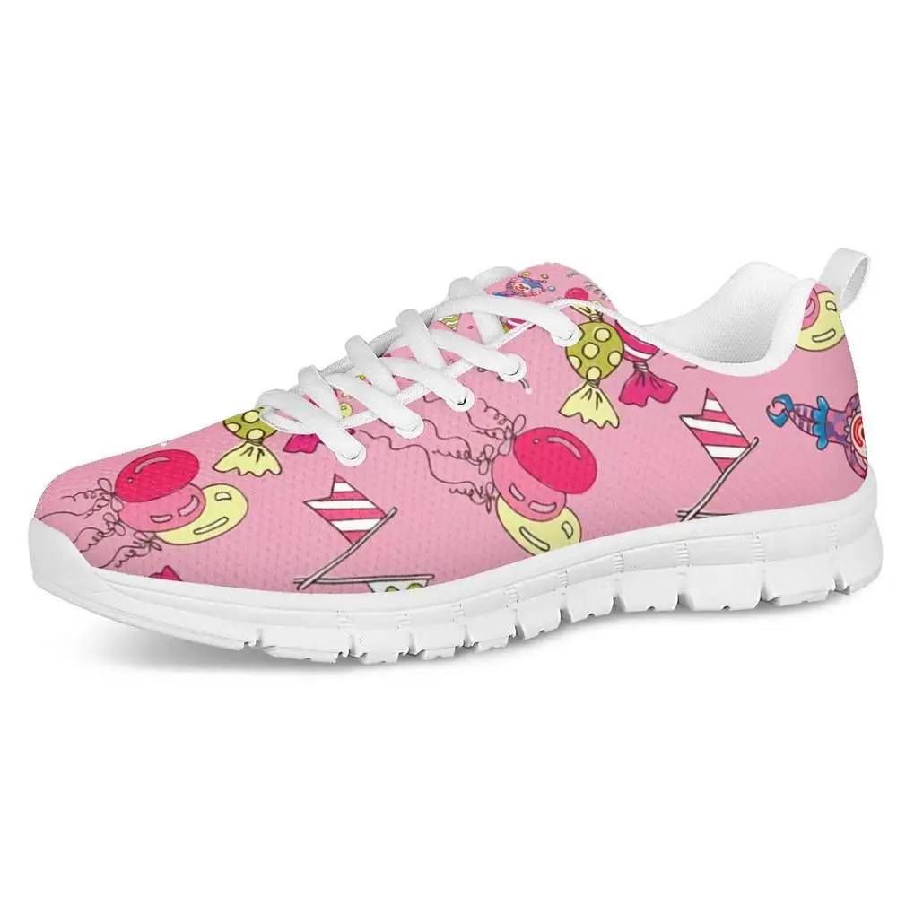 

FORUDESIGNS Womens Fashion Sneakers Breathable Colorful Cartoon Pattern Running Sport Shoes Lace-up Outdoor Travel Walking Shoes