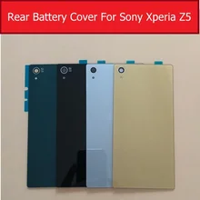 Задняя крышка батарейного отсека для sony Xperia Z5 E6653 E6683 E6633 E6603 Daul Задняя стеклянная крышка чехол+ 1 пленка бесплатно