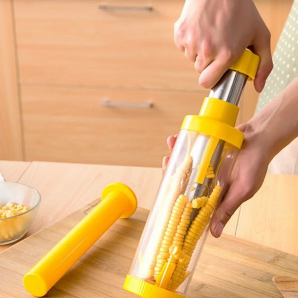 

New Corn food processor Home Kitchen Cooking Tools Corn Stripper Stainless Steel Corn Grain Separator Cob Remover Cutter