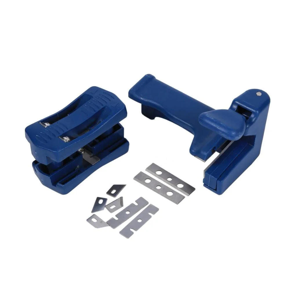 QST 2 Pcs//Set Manual Edge Banding Machine Trimming Device Block Device Wood Double Edge Head and Tail Trimmer For Carpenter PVC Binding Strip Hand Tools