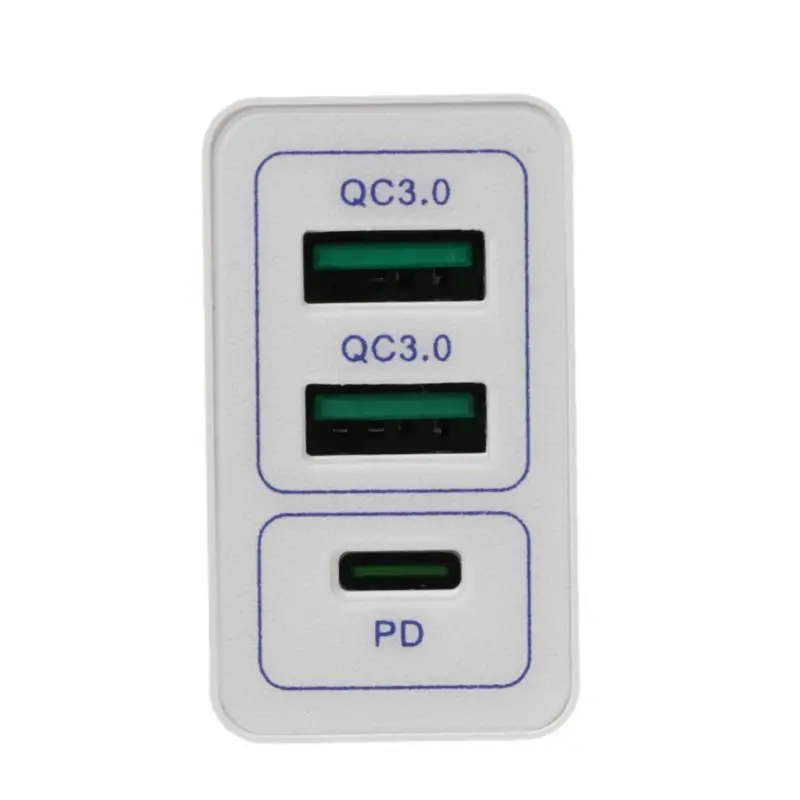 

3in1 QC 3.0 Type C PD Fast Charger Dual USB Power Adapter for Samsung Huawei IOS Cell Phone Tablet #520