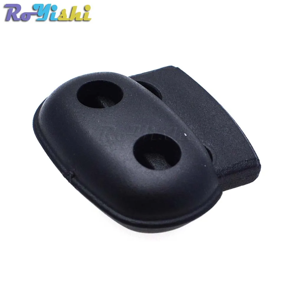 100pcs/pack Plastic Cord Lock Stopper Toggle Clip Black 25mm*21mm*8mm | Дом и сад