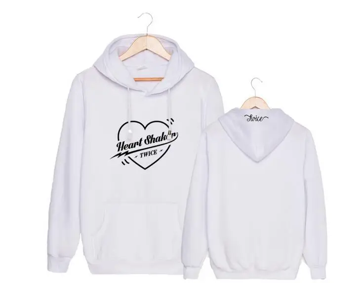 KPOP TWICE Hoodie Merry/&Happy Ablum Pullover Heart Shaker Casual Letter Tops
