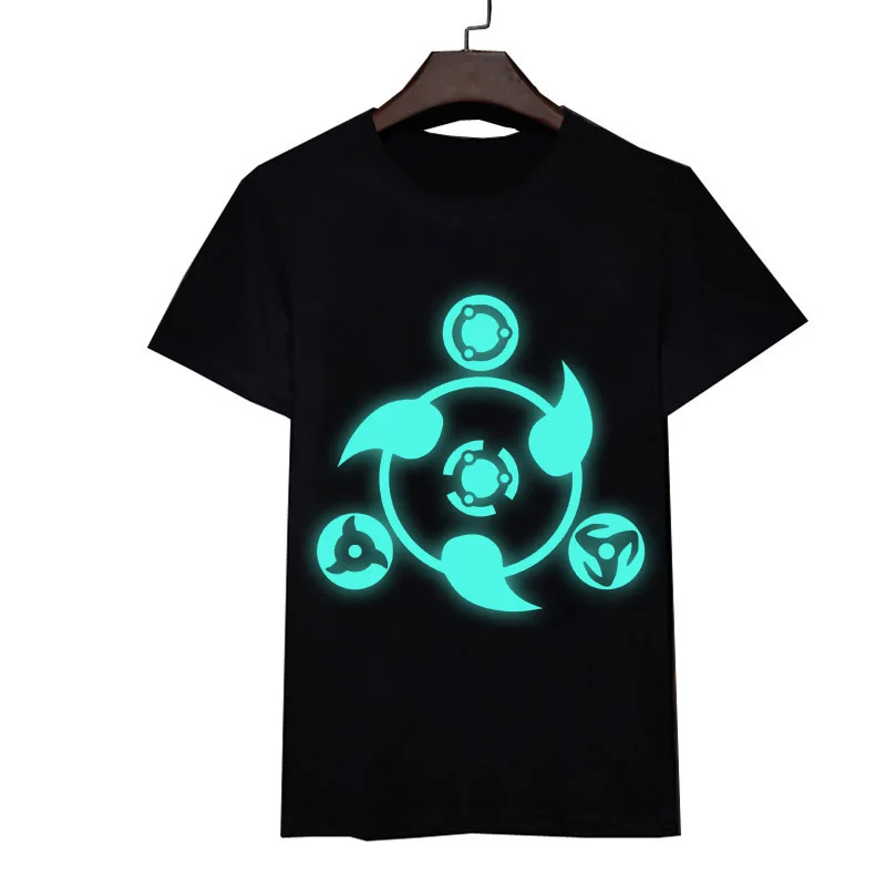 Coshome Naruto Glowing T-Shirts Akatsuki Luminous T Shirts Boruto Kakashi Uchiha Itachi Sasuke Men Women Tshirt Summer Tees Tops (5)