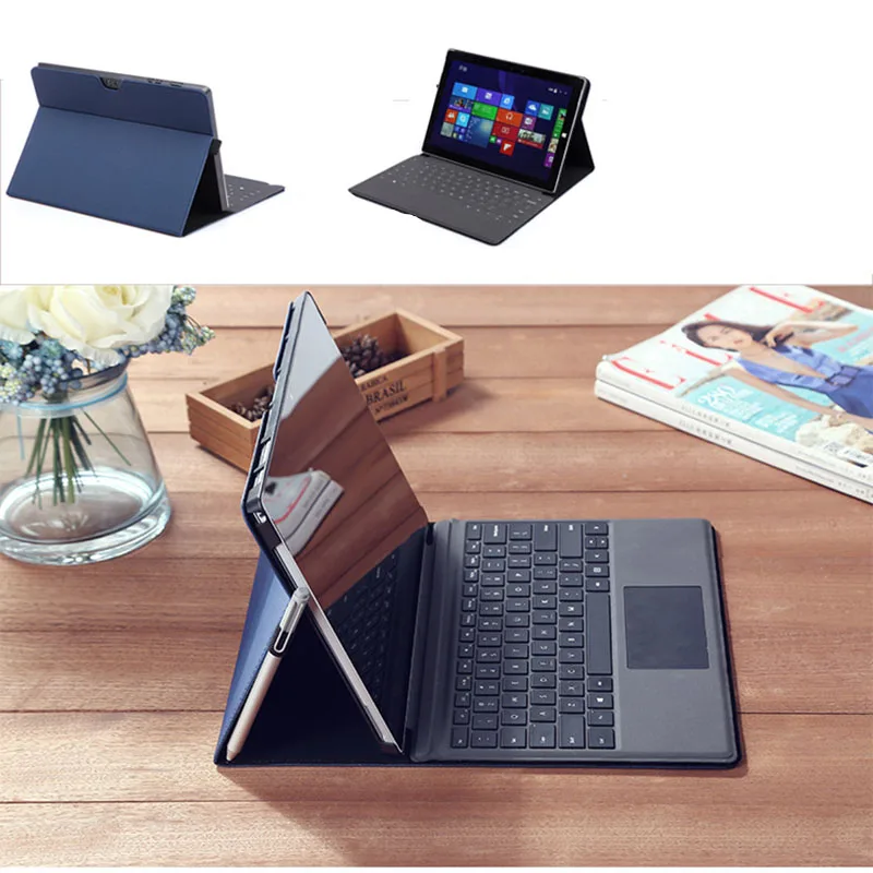 

Cover for Microsoft Surface Pro4 Pro5 Pro6 Ultra-thin PU Leather Folio Bag Protective Stand Cases with Power Supply Bag