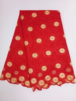 

Red High Quality Swiss Voile Stone Lace 2017 African Voile Swiss Lace Fabric African Swiss Cotton Voile Lace Fabric For Clothes