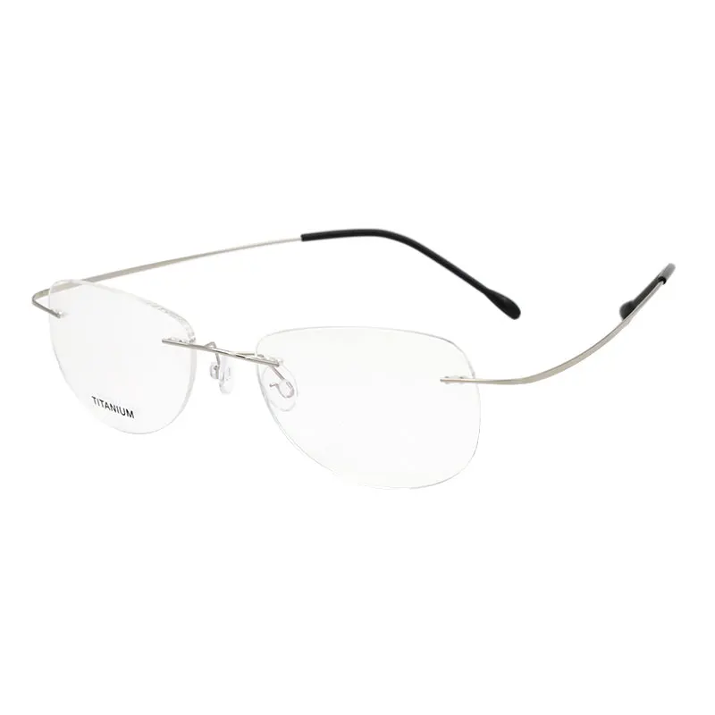 

Fashion Rimless Eyeglasses Frame Optical Glasses Titanium Memory Alloy High Quality Prescription Eyewear for Men and Women