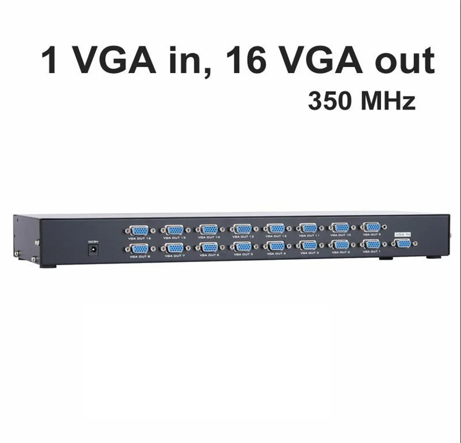 

MT-VIKI 16 Port VGA splitter 1 input 16 output Display Projection Splitter Suitable For Offices Shopping Mallsteachin MT-35016