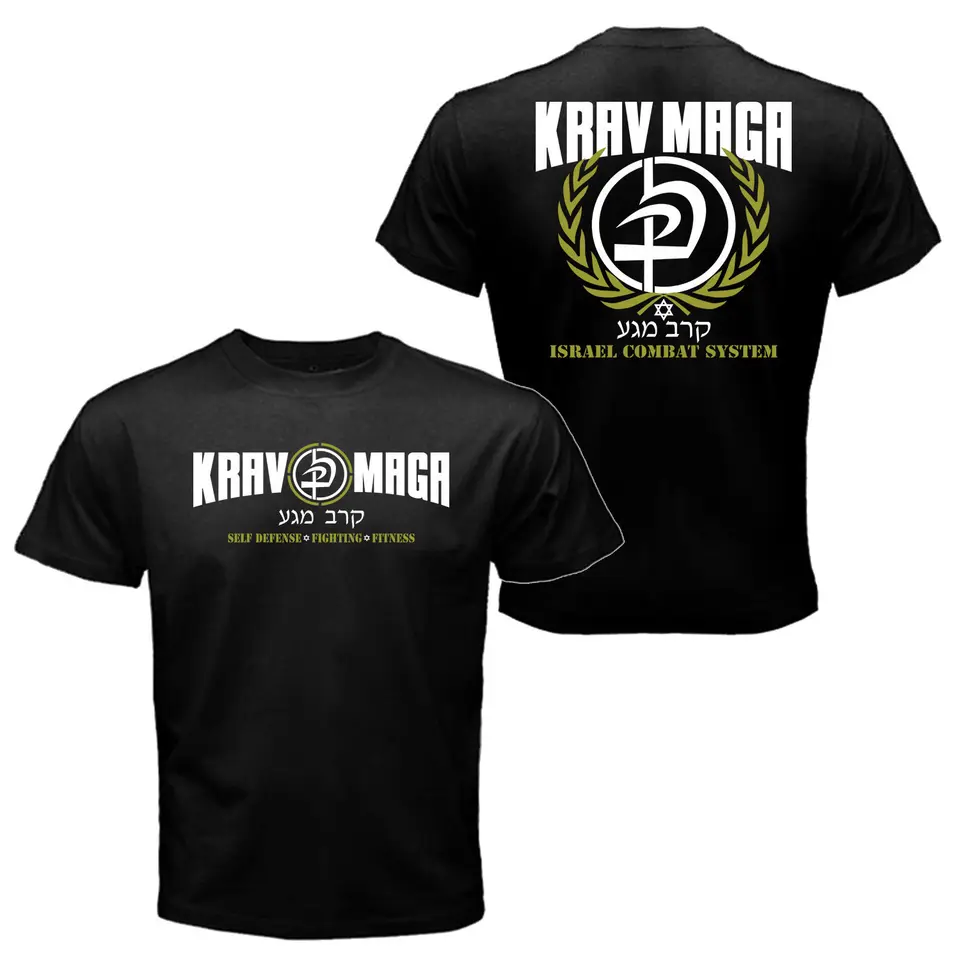 Aprom T-shirt Krav MAGA NA KM 2 arti marziali Self Defence Uomo MMA Freefight Israel