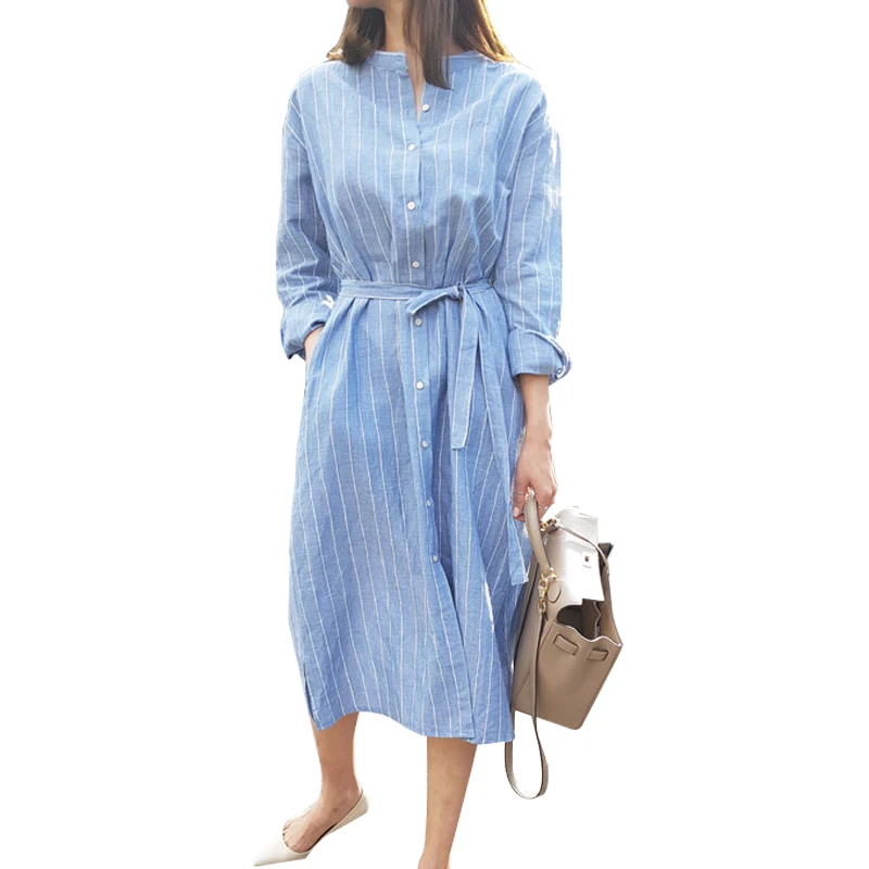عارضة النساء طويلة بلوزة 2018 الخريف الأزرق شريط الزنانير كم طويل زر قميص سيدة مكتب قميص الأزياء الإناث الشارع الشهير عارضة النساء طويلة بلوزة 2018 الخريف الأزرق شريط الزنانير كم طويل زر قميص سيدة مكتب قميص الأزياء الإناث الشارع الشهير