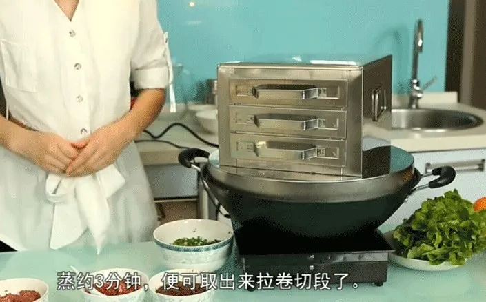 Выдвижная рисовая рулонная машина для дома Fen Chang из нержавеющей стали 3 сетки пароварки формы для выпекания