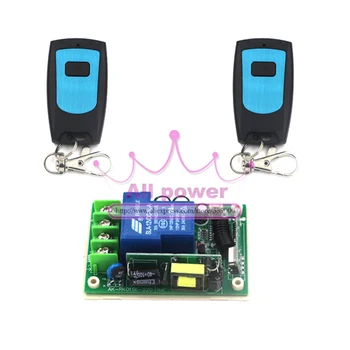 

Hot AC 85V~250V 3000W 30A 1 CH Radio Frequency Wireless Remote Switch 220V RF Receiver& 2 Transmitter Toggle Momentary Latched