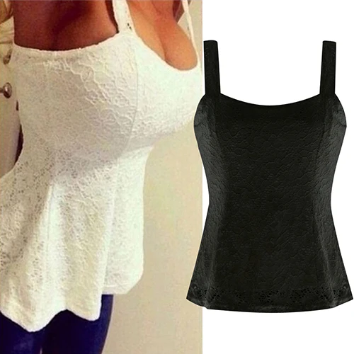 

Sexy Women's Fashion Lace Floral Bodycon Strap Sleeveless Tank Top Vest smt 87