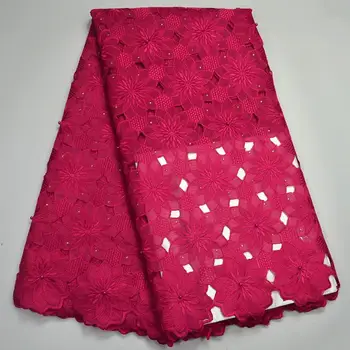 

African Organza lace fabrics 2017 High Quality Lace With Stones And Beads French Lace Fabric embroidered Lace Fabric KER8-04