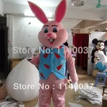 Талисман оптом супер милый Пасхальный Кролик талисман костюм розовый кролик морковь мультяшный маскот наряд
