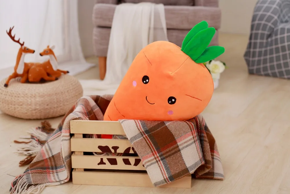 1 шт. 55 см Cretive моделирование плюшевая игрушка Фаршированная морковь набитая с пухом хлопок очень мягкая подушка интимный подарок для девочки
