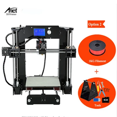 Лучшие продажи Anet 3d принтер A8/A6 DIY 3d принтер Набор Высокая точность и высокая скорость большой размер печати 220*220*250 мм с инструментами - Цвет: A6-1KG-Filaments