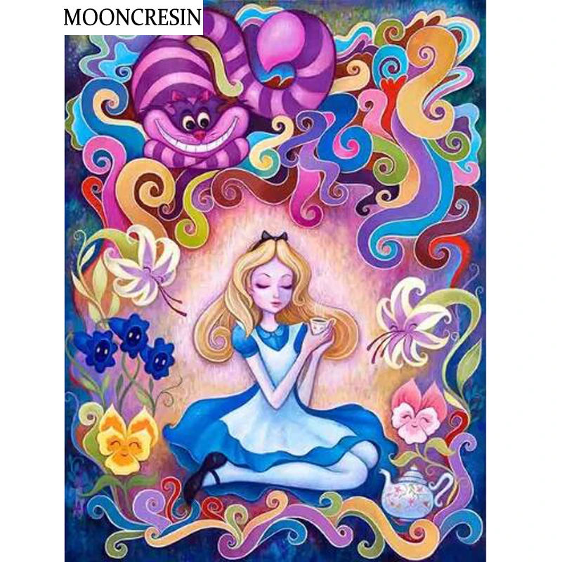 5D Diy Diamond Painting Cartoon Princes Needlework 3D Mosaic Pattern Decoration Home Cross Stitch Full Square Embroidery | Дом и сад