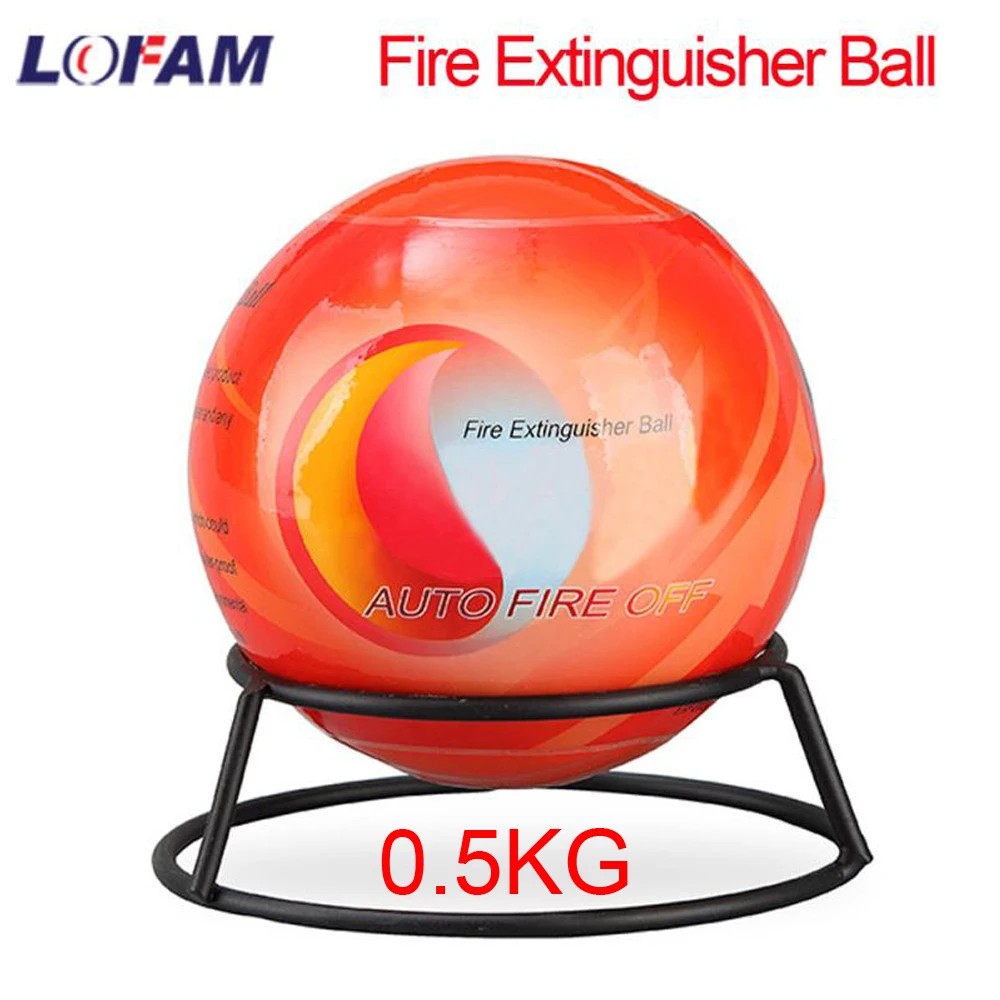 Boule d'extincteur de voiture à poudre sèche automatique, dispositif de  suppression d'incendie de maison de voiture avec support rapide, 0.5kg