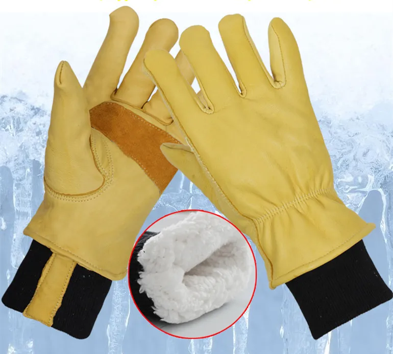Free shipping two pairs of genuine leather full line protecting gloves with comfortable elastic cuff . Free shipping two pairs of genuine leather full line protecting gloves with comfortable elastic cuff .
