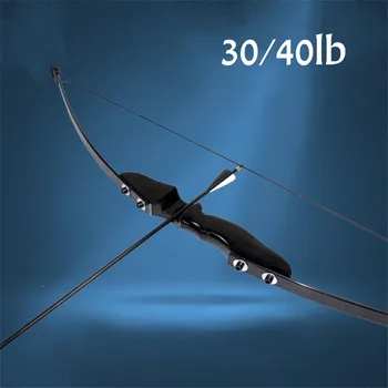 

30/40 lb archery bow strong recurve bow outdoor hunting shooting traditional longbow with target