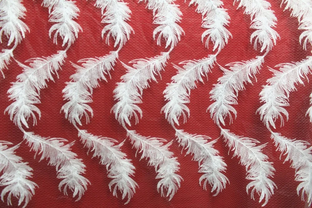 1,2 м x 1 м белая марля африканская швейцарская вуаль кружево высокого качества с перьями вышитый французский Тюль Чистая кружевная ткань для творчества