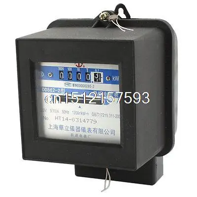 

Single Phase Energy Kilo Watt-hour kwh Electric Meter AC 220V 5A