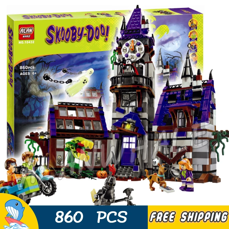 

860pcs New Mystery Mansion Scooby Doo Dog Carton 10432 Movie Animal Model Building Blocks Kit toys Compatible with Lego