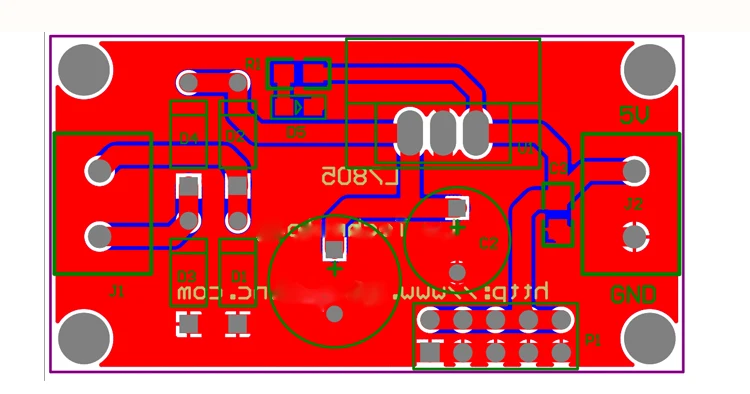 LM7805 DC/AC три клемма; потенциальный регулятор напряжения Модуль 5 V Выход Max 1.2A