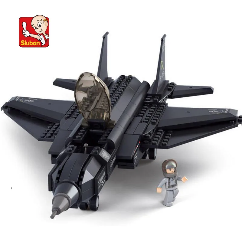 Конструктор военный истребитель SLUBAN F35 модель самолета 0510 252 шт. строительные