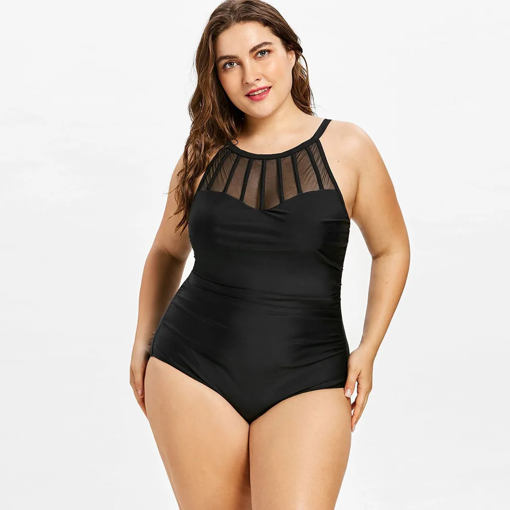 

swimwear women one piece plus size 4xl Solid swimsuit female Bikin push up Beachwear monokini beach maillot de bain femme 2019