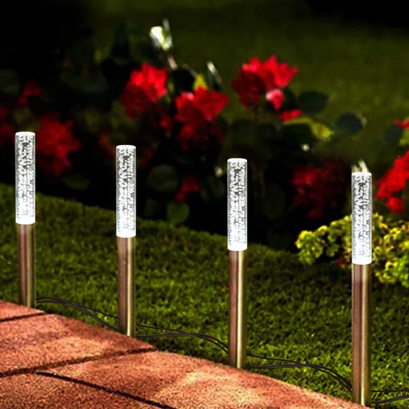 

Five Pieces Acrylic Bubbles Solar Lawn Light Outdoor Waterproof Bar Garden Floor Lamp WWO66