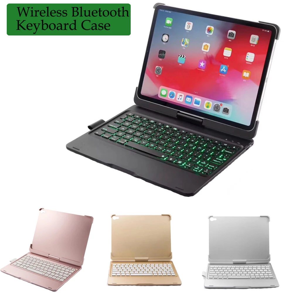 

Smart Tablet Wireless Bluetooth Keyboard Case NEW Ultra-thin for Case For iPad Pro 11 Cover 360 Rotatio Bluetooth Keyboard Cover