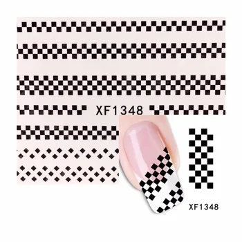 WUF 1 Sheet Water Transfer Sticker Nail Art Decals Nails Wraps Temporary Tattoos Watermark Nail Tools  1348