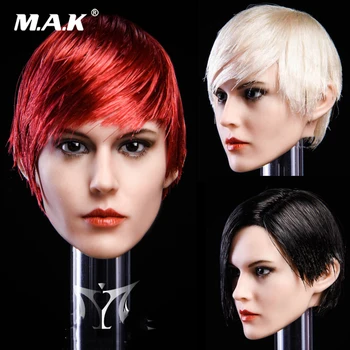 

In Stock YMT015A/B/C 1/6 Female Head Carved Sharp Mixed-race Beauty Head Sculpt Head Model for 12" Pinchen Suntan Figure Body