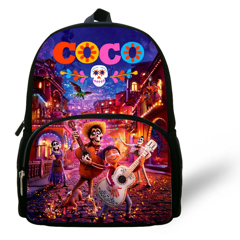 

12inch kids Cartoon Movie CoCo Backpack girls Comedy COCO Miguel School Bags gift boys Toddler Mochilas Escolares Infantis