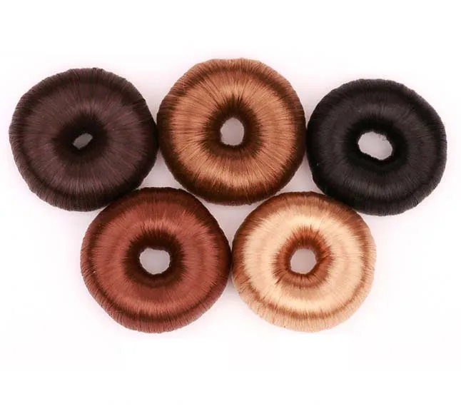Faux Hair Hairpiece Stretchy Donut Ring Rope Faux Wig Ponytail