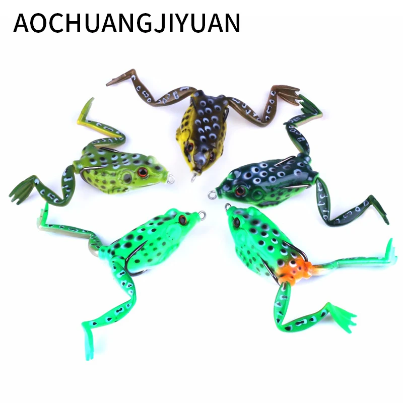 

5PC fishing lure Mixed Minnow lure Crank Lures Frog duck tortoise lures Fishing Snakehead Pikes
