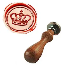 Mdlg винтажный Императорский Корона изображение на заказ логотип Свадебное приглашение восковое уплотнение штамп палисандр ручка набор