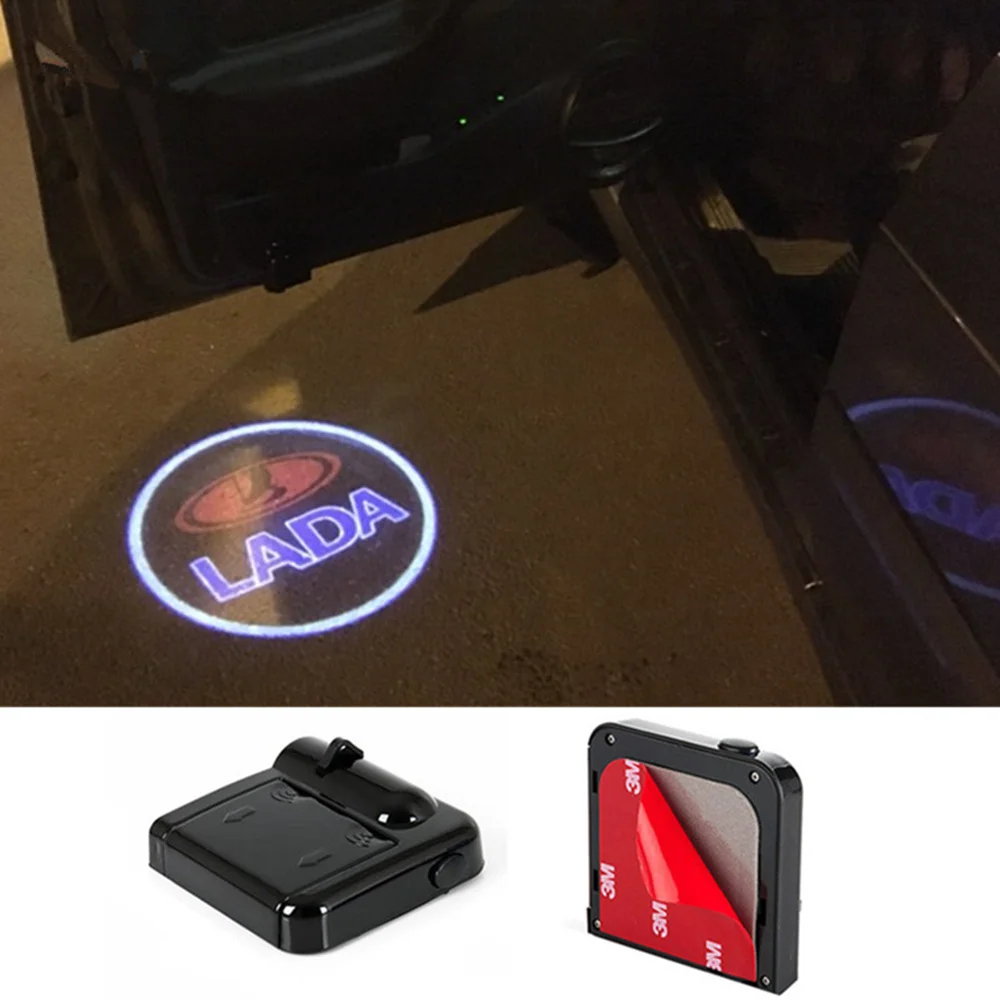

2X LED Car Logo Door Projector Light For Lada Granta Kalina 2 Largus Priora Niva Samara Vaz Signet 4x4 Xray 2110 2109 2107 2106