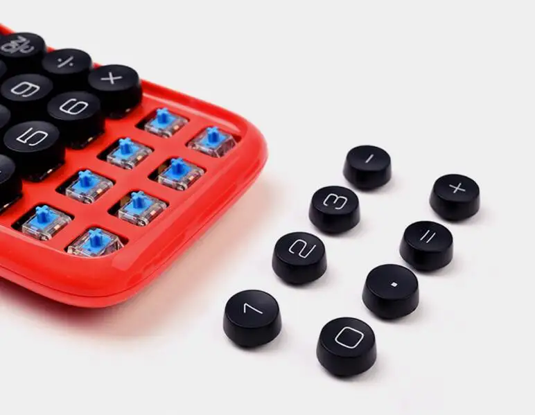 3 colors Xiaomi Loffee Calculator Vintage Decompressed detachable keycap intelligent shutdown student office calculation tool (8)