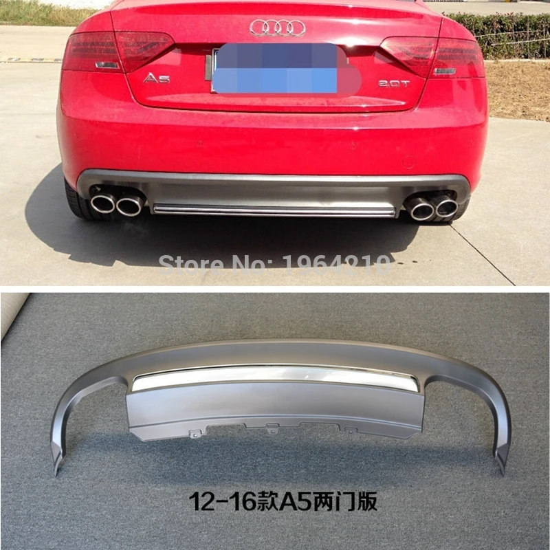 

MONTFORD For Audi S5 A5 4Doors 2Doors 2014-2016 PU Rear Spoiler Diffuser Bumper Guard Protector Skid Plate Bumper Cover Trims