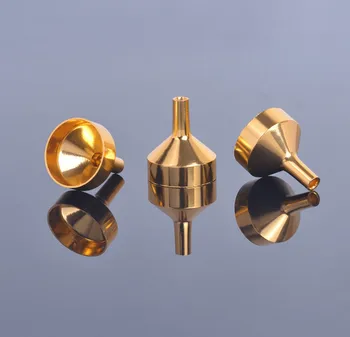 

1000pcs Metal Small Aluminum Mini Funnel For Perfume transfer Diffuser Bottle Mini Liquid Oil filling Lab Silver Gold Black